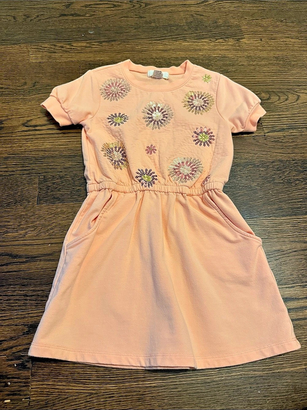 peek. Girls Size 4/5 Pink Sequin Dress